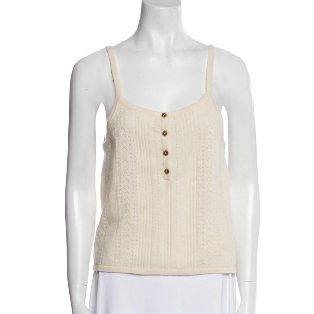 La Ligne Cream Buttoned Camisole